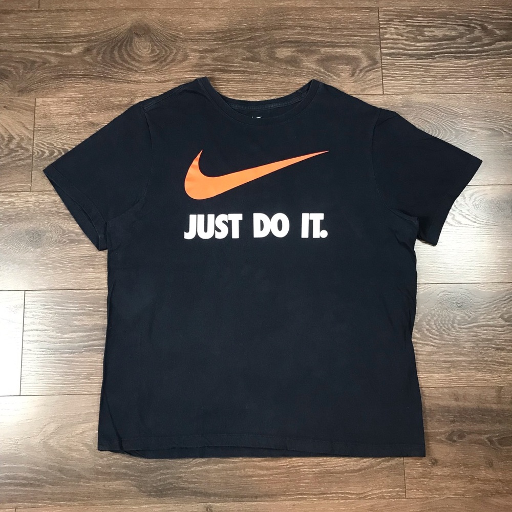 The Nike Tee Men’s Nike Just Do It Graphic Logo Navy Blue T-Shirt Size Large